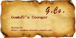 Gombás Csongor névjegykártya